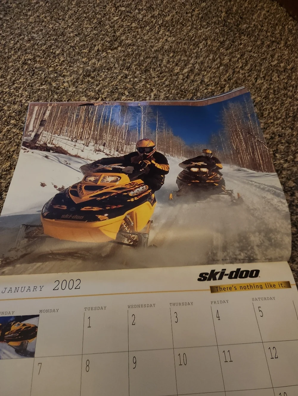 2001 - 2002 Ski-Doo Bombardier Snowmobile Calendar